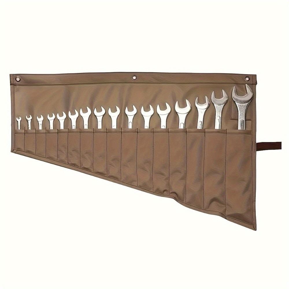 16-Pocket Tool Storage Bag Multi-Purpose Wrench Pouch Portable Wrench Storage Bag