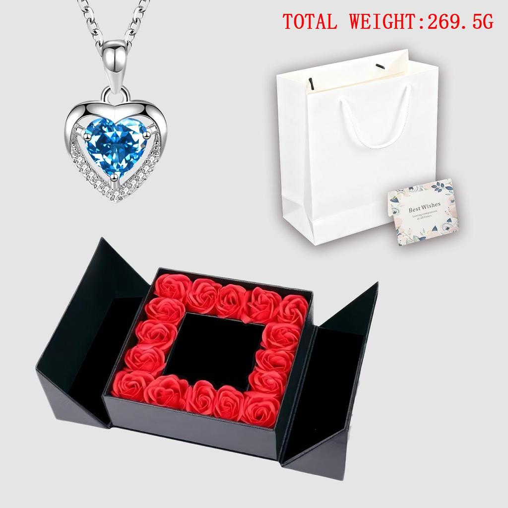 Ocean Eternal Heart Pendant Necklace for Women - Simple, Fashionable, Versatile Clavicle Jewelry