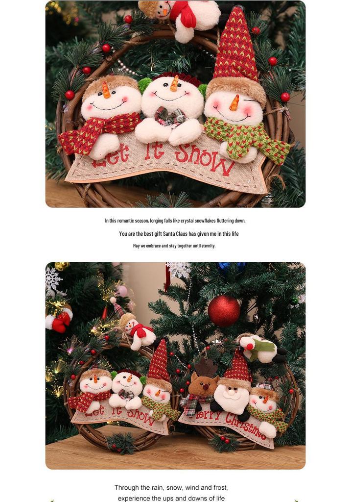 Creative Cartoon Snowman Christmas Ornament for Kids - Small Tree Pendant