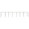 Garden Table White 400 X 100 X 73 Cm Poly Rattan