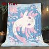 Axolotl 2D Flat Pattern Flannel Blanket High Quality All Seasons Warmth and Comfort Perfect for Christmas Gifts.P260914470