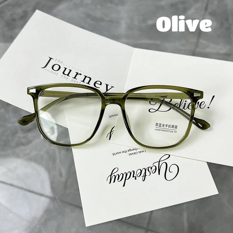 Ultraleichte Blaulichtfilternde Klare Brille Damen Myopiebrille Mädchen Übergroße Quadratische Kurzsichtbrille 0 Bis -400