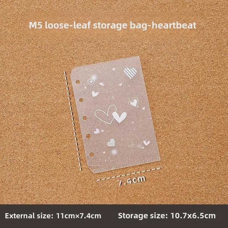 PVC Glitter Transparent A7/M5 Loose-Leaf Notebook & Storage Set