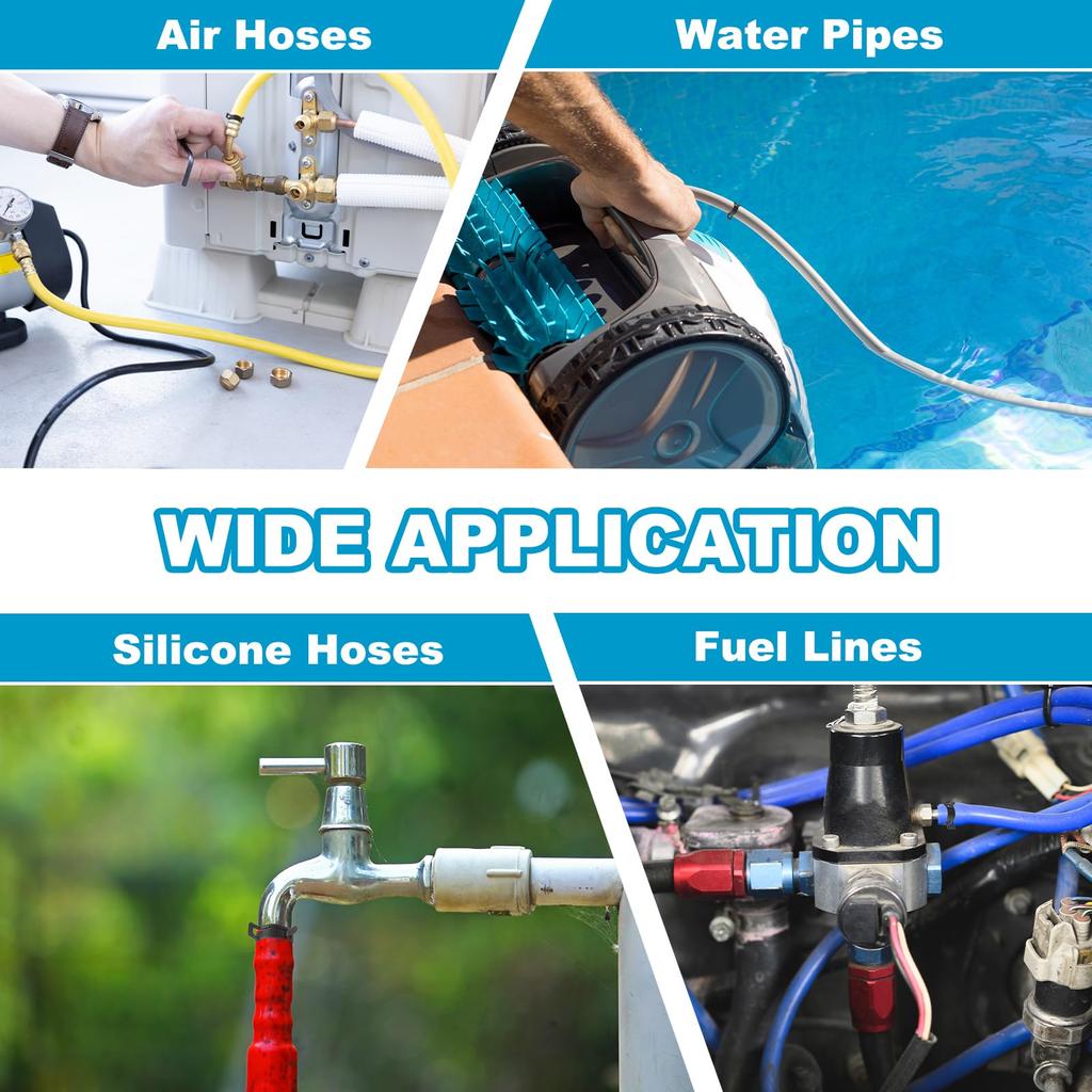 PATIKIL Spring Band Hose Pipe Clamp for 18-20mm OD Hose 25pcs Silicone Vacuum Constant