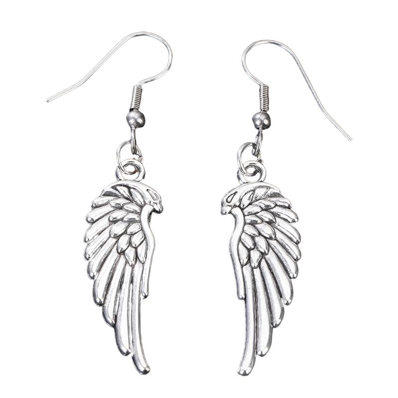 Wing Dangle Earrings Ear Hooks Pendant Earrings Alloy Texture Ear Jewelry Suitable for Fashion Individual Present