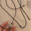 Metal Star Pendant Neckband Choker Collar Necklace Party Choker Adjustable Drawstring Necklace Fashion Y2K Jewelry