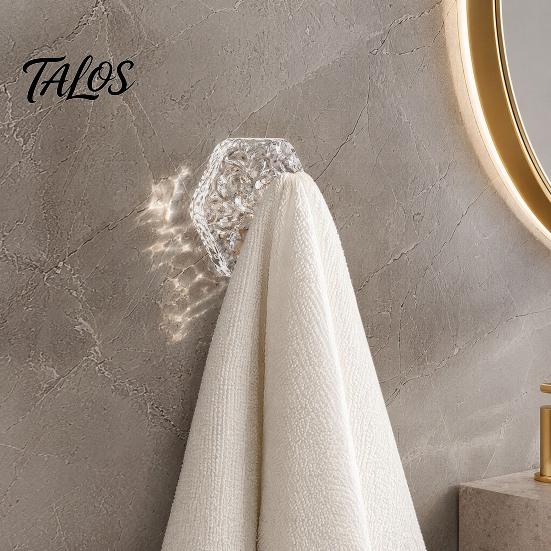 Bathroom Towel Hooks Hexagonal Self Adhesive Hooks, Water Ripple Pattern Design, Waterproof No Heavy Duty Wall Drilling Mounted for Towels Keys