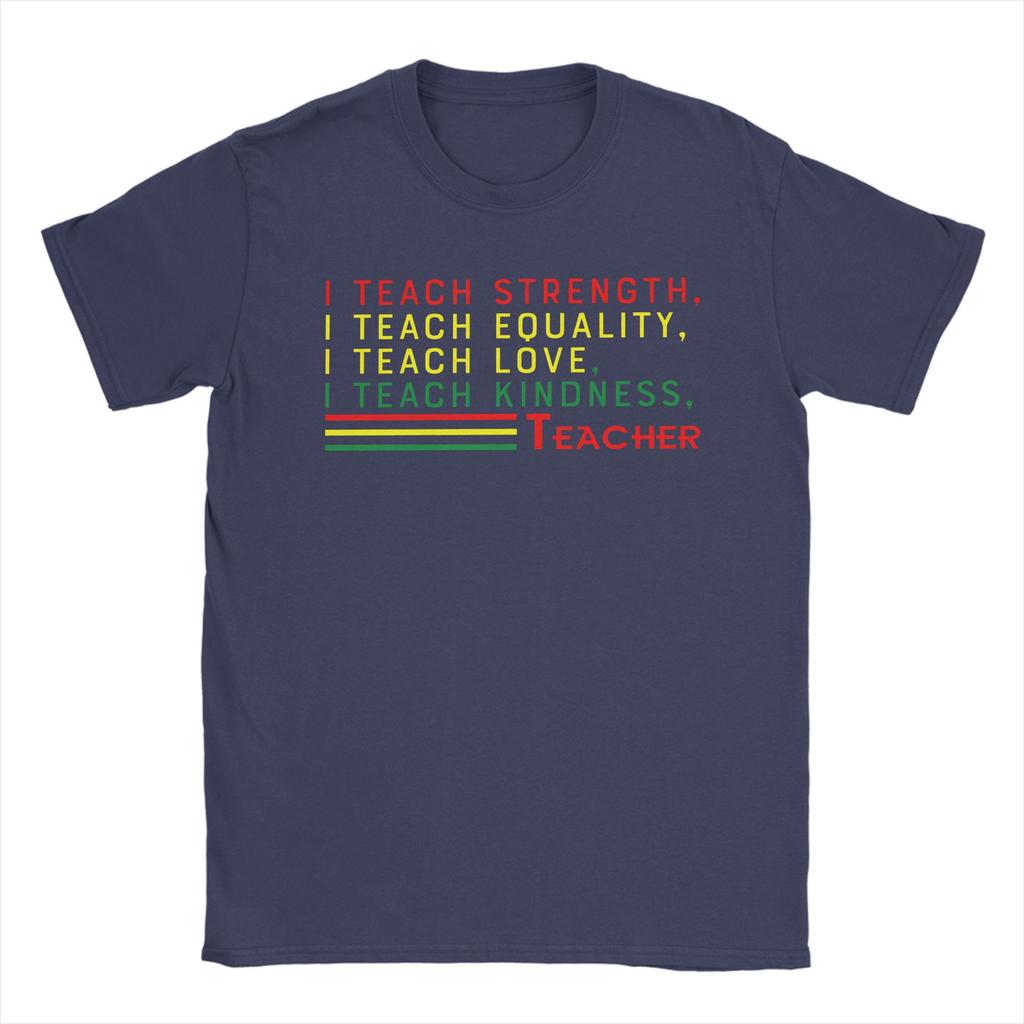 Unisexs Black Teacher Black History T Shirts Cotton Tops Leisure Short Sleeve Crewneck Tees Gift Idea TShirts