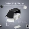 XVX "Minimalist Black" Keyboard Keycaps: Japanese, Korean, and Russian Engraved Opaque Black/White PBT.