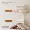 Retractable Punch-Free Folding Clothes Hanger & Storage Rack for Balcony
