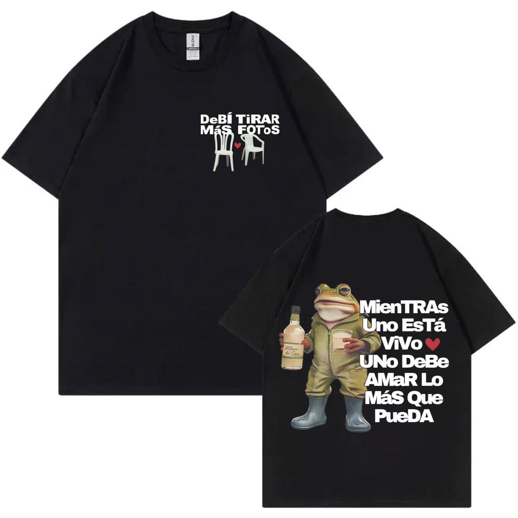 Bad Bunny DeBÍ TiRAR MáS FOToS Album Merch Tshirt Fashion Hip Hop Short Sleeve Tshirts Men Women Casual Loose Cotton T Shirts