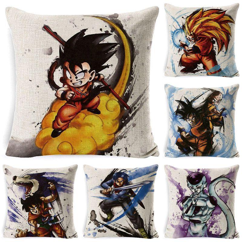 Fronha de Almofada Dragon Ball Incrível Capa de Almofada Quadrada de Desenho Animado Para Sofá Estiloso Decoração de Casa