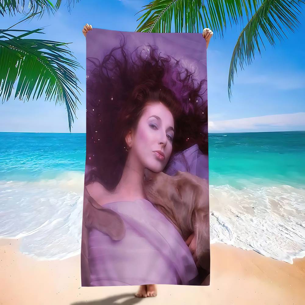 

Britain Singer K-Kate Bush Anime Beach Swimming Towel Soft Absorbent Washcloth Children s Gifts For Kids Travel Camping Gym W30*H60(CM)