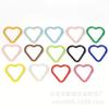 Heart-Shaped Zinc Alloy Carabiner Keychain and DIY Jewelry Accessory