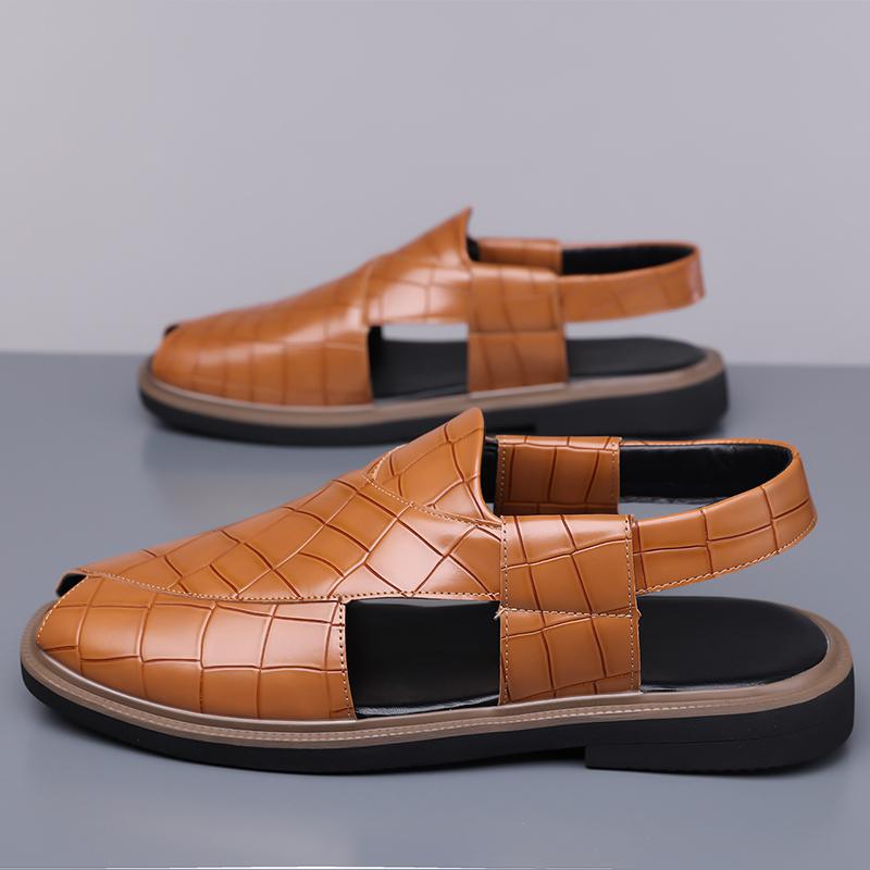 Men’s Sandals Mary Jane Dancing Shoes Dress Wingtip Wedding Stylish Formal Leather Prom Blazers Shoes Over Sized
