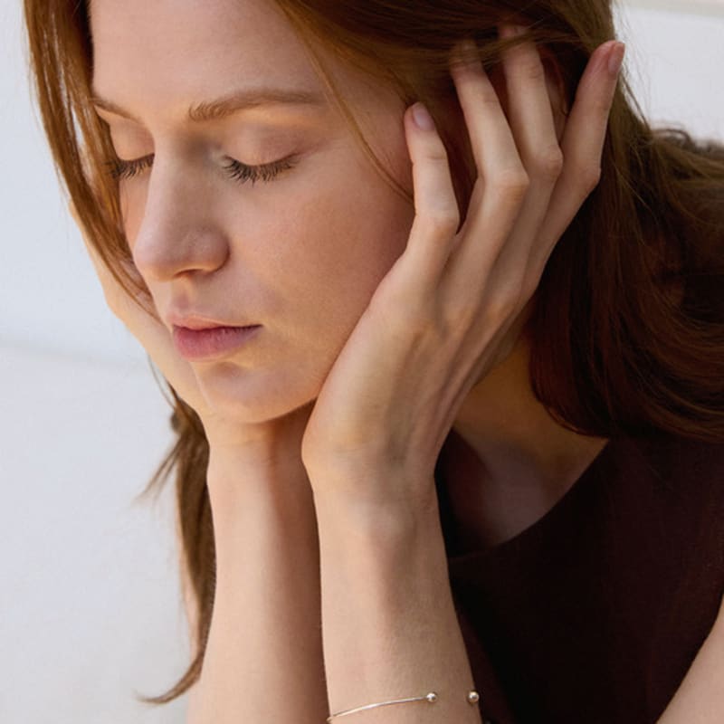 PAIGEFLYNN SCHMUCK [925 Silber] Doppelperlen Armreif