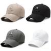 Korean Style Embroidered A Letter Baseball Hat With Curved Brim And Sunshade For Outdoor Casual