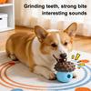 Dog Treat Dispenser Toy Squeaky Interactive Dog Chew Toy Dog Puzzle Toy for Puppy Teething Brain Training Teeth Cleaning