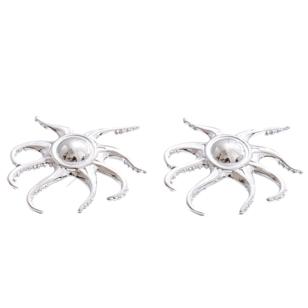 

Yhpup Creative Stainless Steel Tentacle Geometry Stud Earrings for Women Summer Holiday Daily Jewelry Recommend