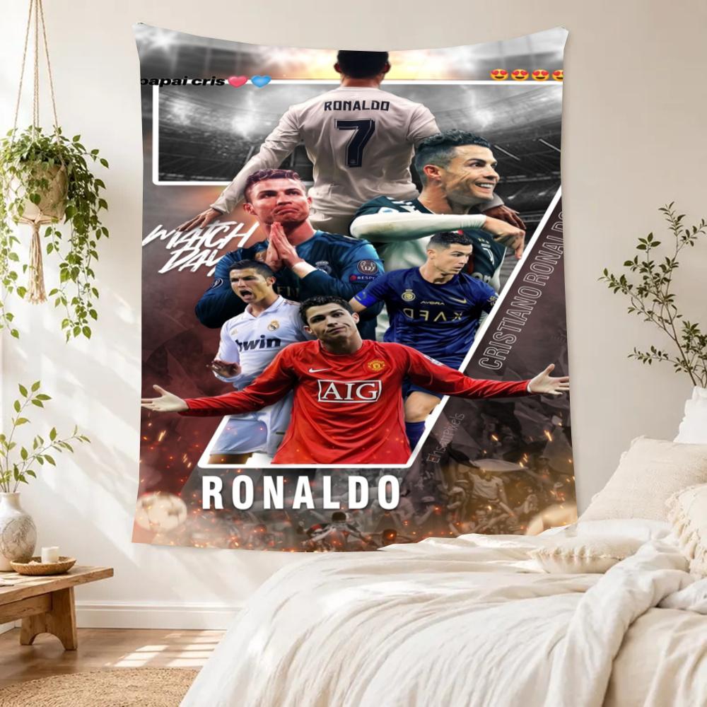 Cristiano Ronaldo Vintage Tapestry Nordic Minimal Suitable For Dorm Wall Reading Corner Living Room Four Seasons Vintage Wall Art Gift For New Home