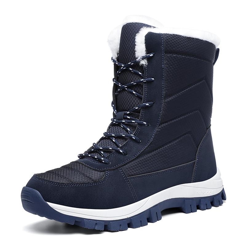 Lovers casual snow boots winter warm velvet cotton boots men's non-slip comfort outdoor boots unisex cross-country hiking boots