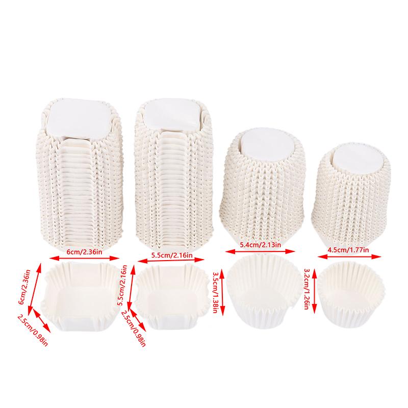 500/1000 Stück Quadratische Cupcake-Förmchen Backförmchen Pfannenförmchen Papierbackförmchen für Cupcakes Cup-Förmchen Partyzubehör