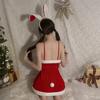 Sex underwear women's sexy plush suspender nightdress short skirt Christmas dress passion free uniform suit
