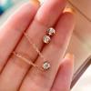 WUIHA Vintage 18K Gold Plated 925 Sterling Silver Round Cut 3 MM Lab Sapphire Gemstone Ear Studs Earrings Fine Jewelry Wholesale