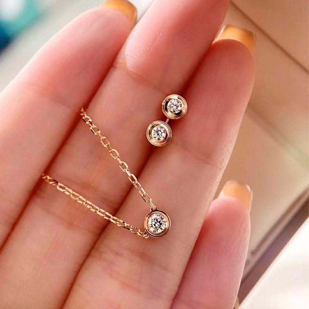 WUIHA Vintage 18K Gold Plated 925 Sterling Silver Round Cut 3 MM Lab Sapphire Gemstone Ear Studs Earrings Fine Jewelry Wholesale