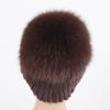 Russia Lady Winter Real Fur Hat Women Warm Knitted Genuine Rex Rabbit Fur Hat Top Natural Fox Fur Bomber Caps Rex Rabbit Fur Cap