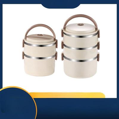 1 Pz Scatola Pranzo Termoisolante in Acciaio Inossidabile, Grande Capacità per Studenti e Lavoratori d'Ufficio, Portatile e Portatile Bx, Scatola Pranzo Semplice a Griglie