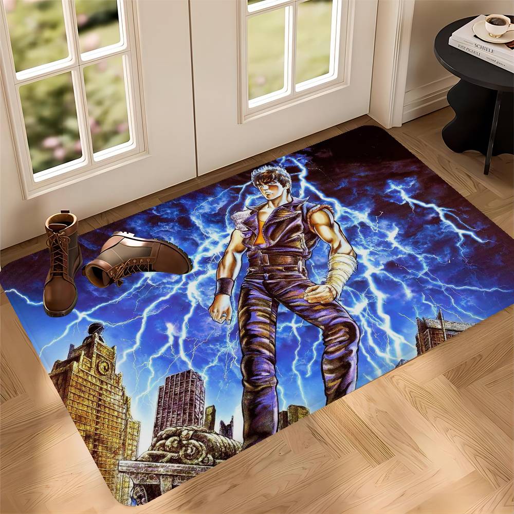 H-Hokuto No Ken Hallway Carpet Washable Non-Slip Living Room Sofa Chairs Area Mat Kitchen Doormat Area Rug