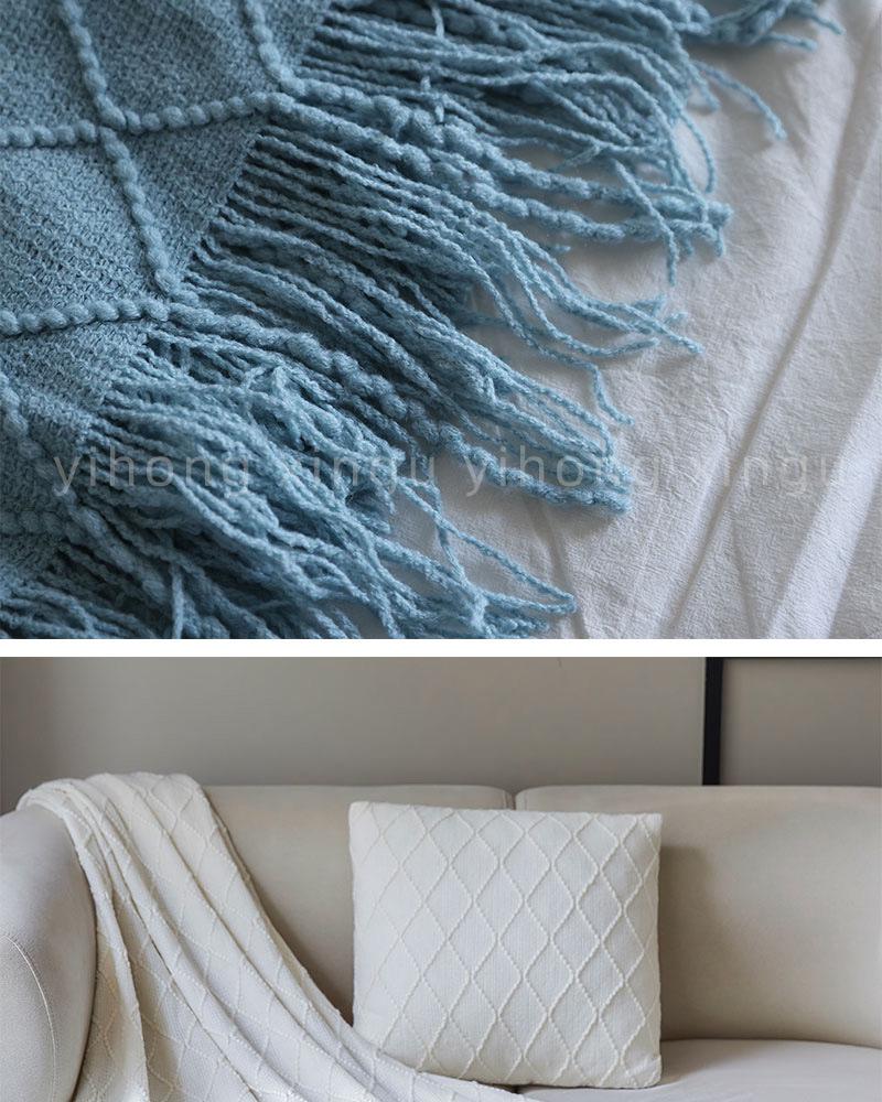 Decorative Bed Runner & Knit Throw Blanket for Home, Office, Sofa, or Nap