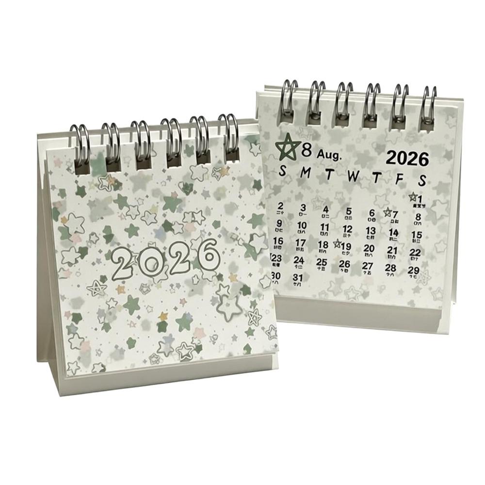 Coil Binding Desktop Calendar Stars Schedule Planner Creative Daily Planner  Desktop Decoration 2