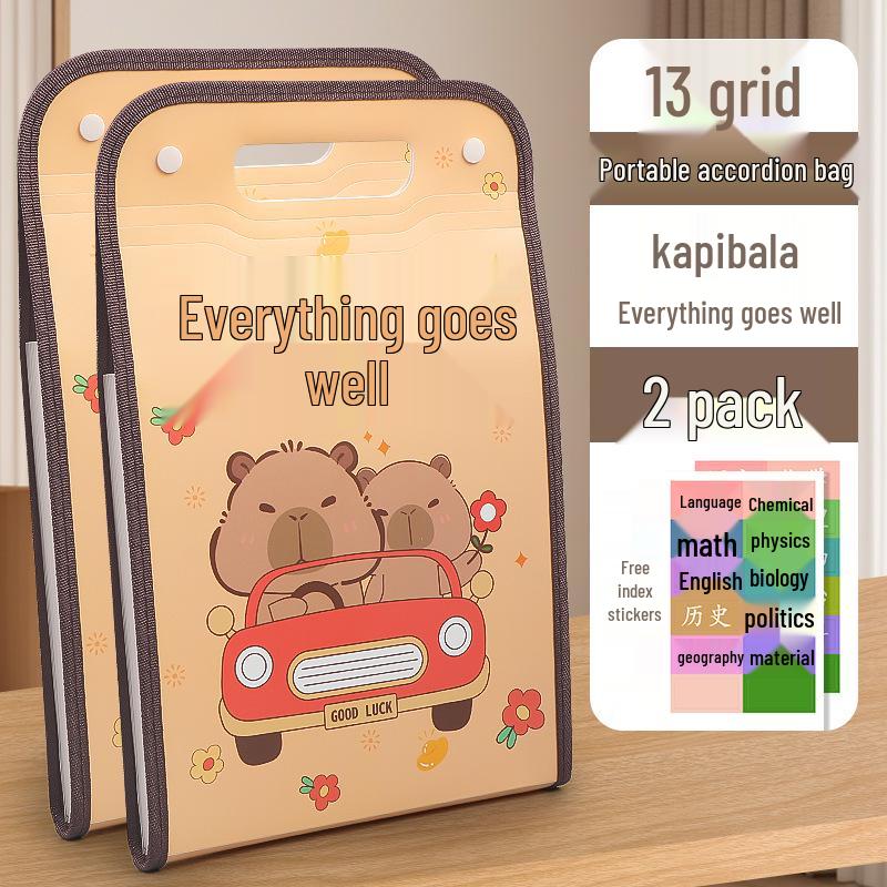 Accordion Bag 5250: Junior High Student Handheld Storage Folder