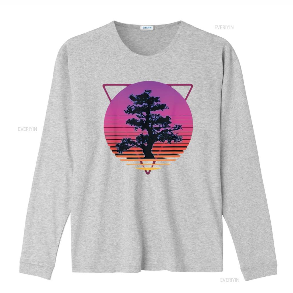 Mens Bonsai Tree Art Japanese Retro Vaporwave Vintage 80s 90s T Shirt White XL vintage Washed Top For Everyday Wear Stretched