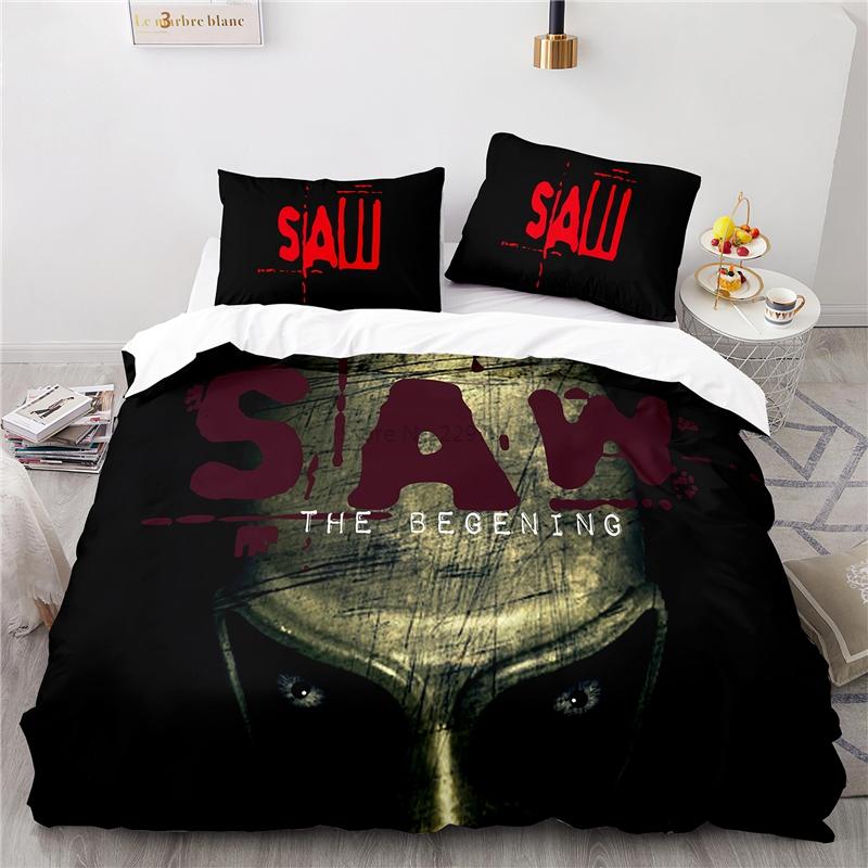 Horror Saw Movie Bedding Set 3d Duvet Cover Set Pillowcase Twin Full Queen King Size Bedclothes Comforter Cover Set Dropshipping