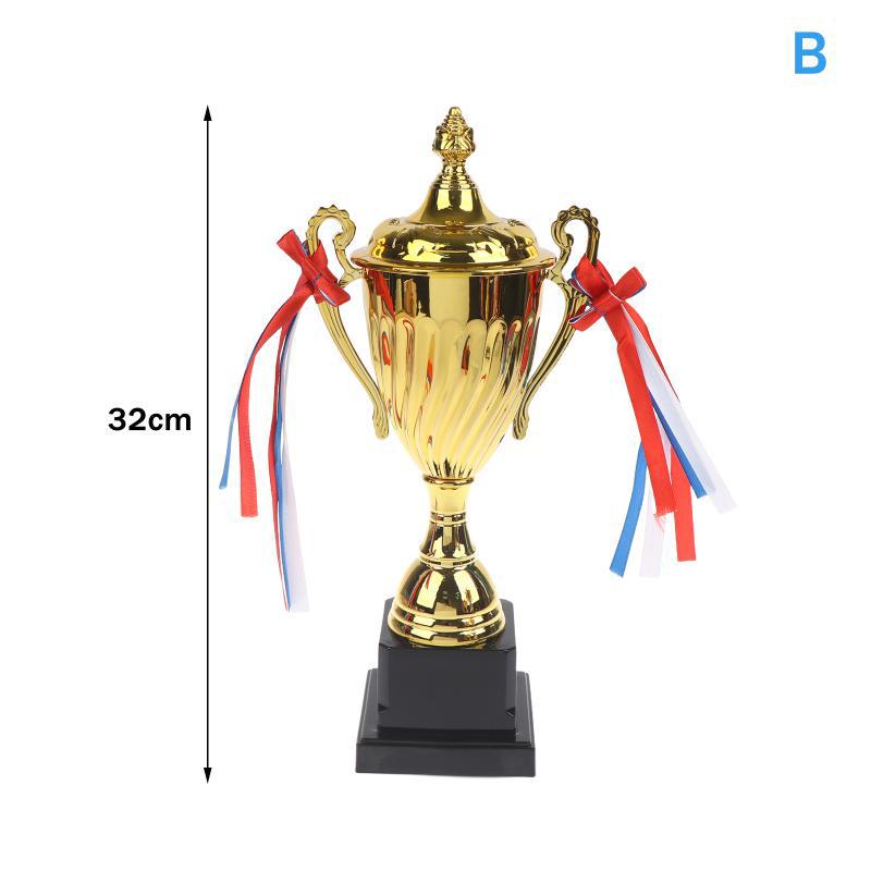 Metal Gold Trophy Cup Sports Award with Base Lid for School Sports Day Large Size Winner Souvenir