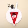 Beautifully Christmas Crafted Flatware Covers Set With Santa And Snowman Hat Designs For Festive Dining