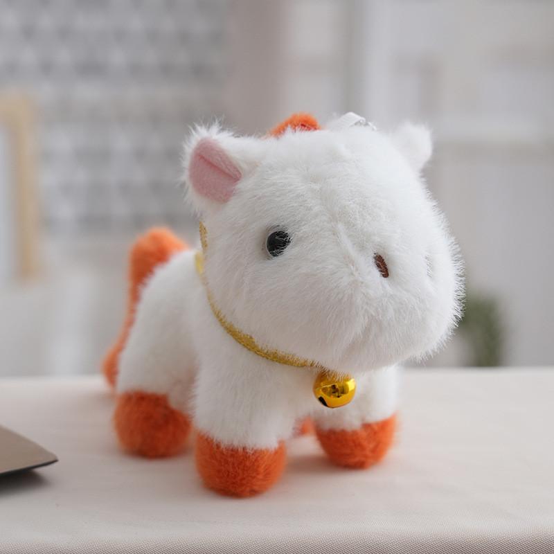 Toy Plush Pony Cute Cartoon Animal Doll Keychain Backpack Pendant Holiday Gift