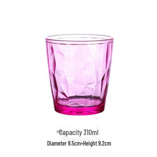 Colored Acrylic Water Cup: Transparent, Heat-Resistant, Drop-Resistant—Perfect for Mouthwash, Juice, Tea, or Beer.
