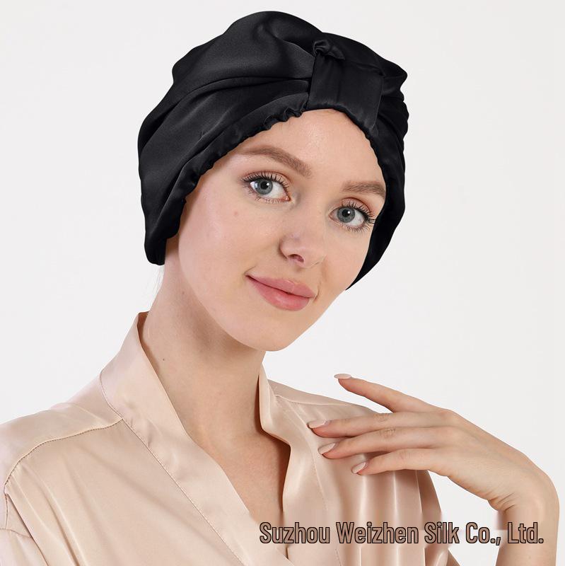 

Шапочка для сна из шелка тутового дерева - 100% шелковый платок для волос и головы для дома и послеродового ухода