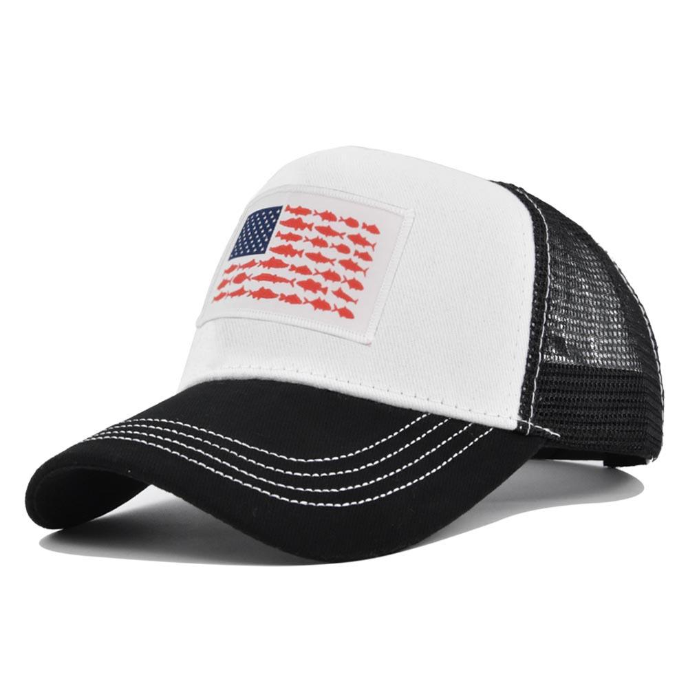 Vintage American Flag Mesh Baseball Cap For Men Women Snapback Comfortable Adjustable Fashion Hip Hop Outdoor Sun Protection Hat