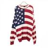 STRUKTUR 90er Jahre Hergestellt in den USA Altes Streifenmuster Langarm Baumwollstrickpullover Herren Gebraucht