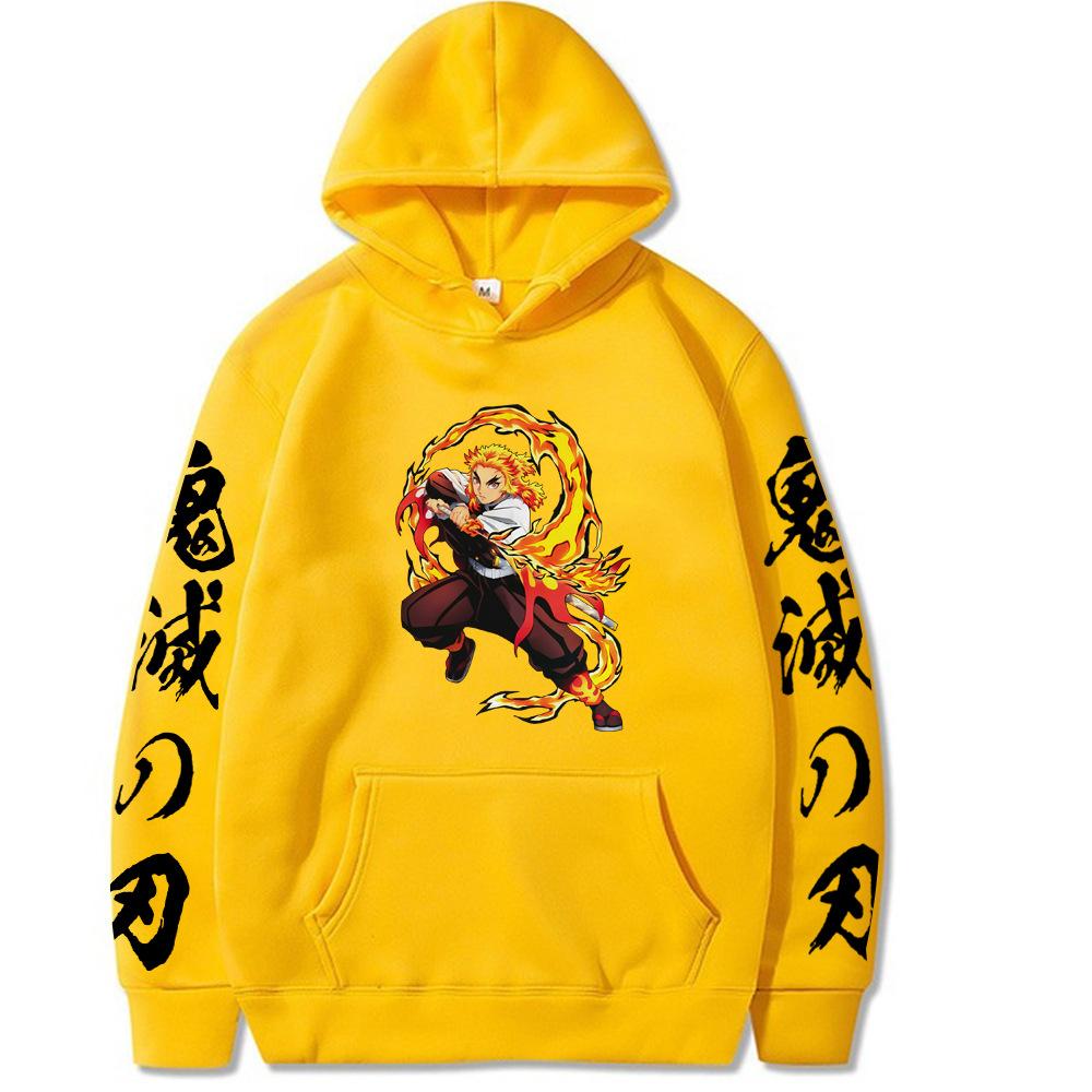 Kimetsu No Yaiba Hoodies Women Men Long Sleeve Hooded Sweatshirts Unisex Cool Streetwear Street Fashion Pullover Clothing