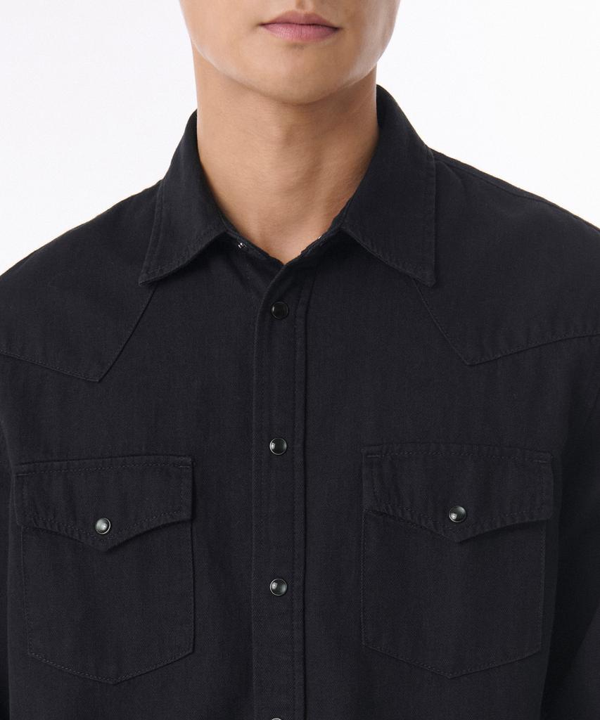 MUSINSA STANDARD Denim Western Shirt [Black]