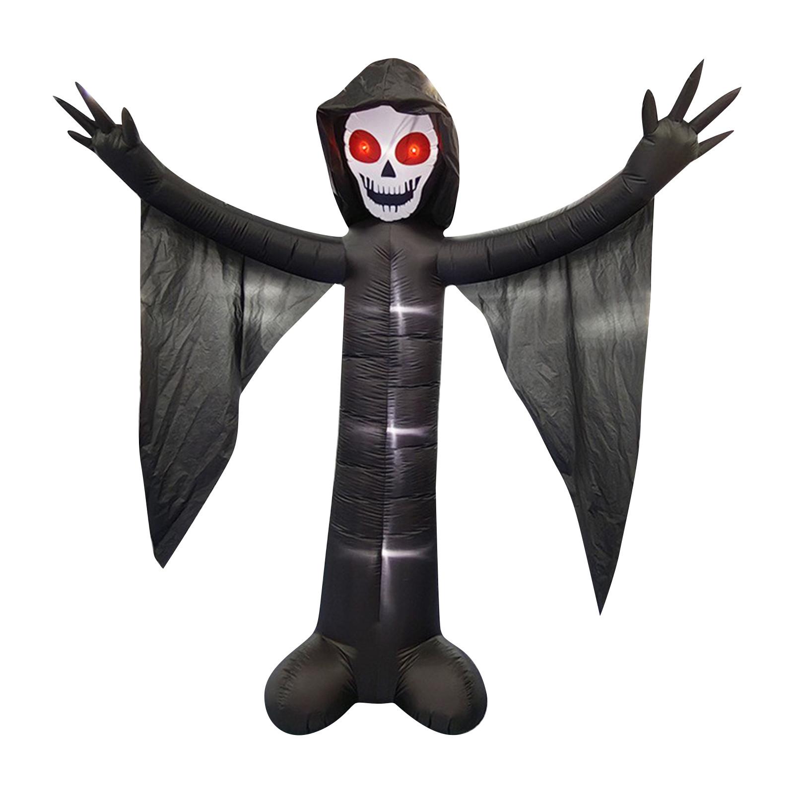 

Надувное уличное украшение на Хэллоуин, Надувная шляпа ведьмы, Встроенная светодиодная подсветка, Надувная игрушка для сада на Хэллоуин для патио, сада, праздника One Size