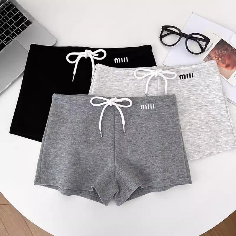 Spicy Girl High Waist Embroidered Drawstring Shorts - Versatile Casual Slimming Wide-Leg Pants for Women