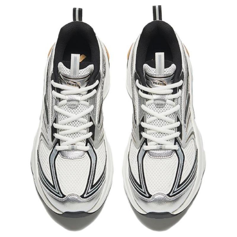 Anta Comfortable Versatile Slip-Resistant Durable Low-Top Casual Shoes Men Sneakers White Silver Black 112438893-5
