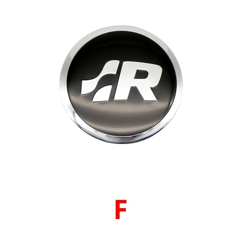 4Pcs For Volkswagen R-Line R GTI Polo Passat T5 Golf Scirocco 56mm Car Wheel Stickers Center Hub Cap Car Emblem Badge Decal
